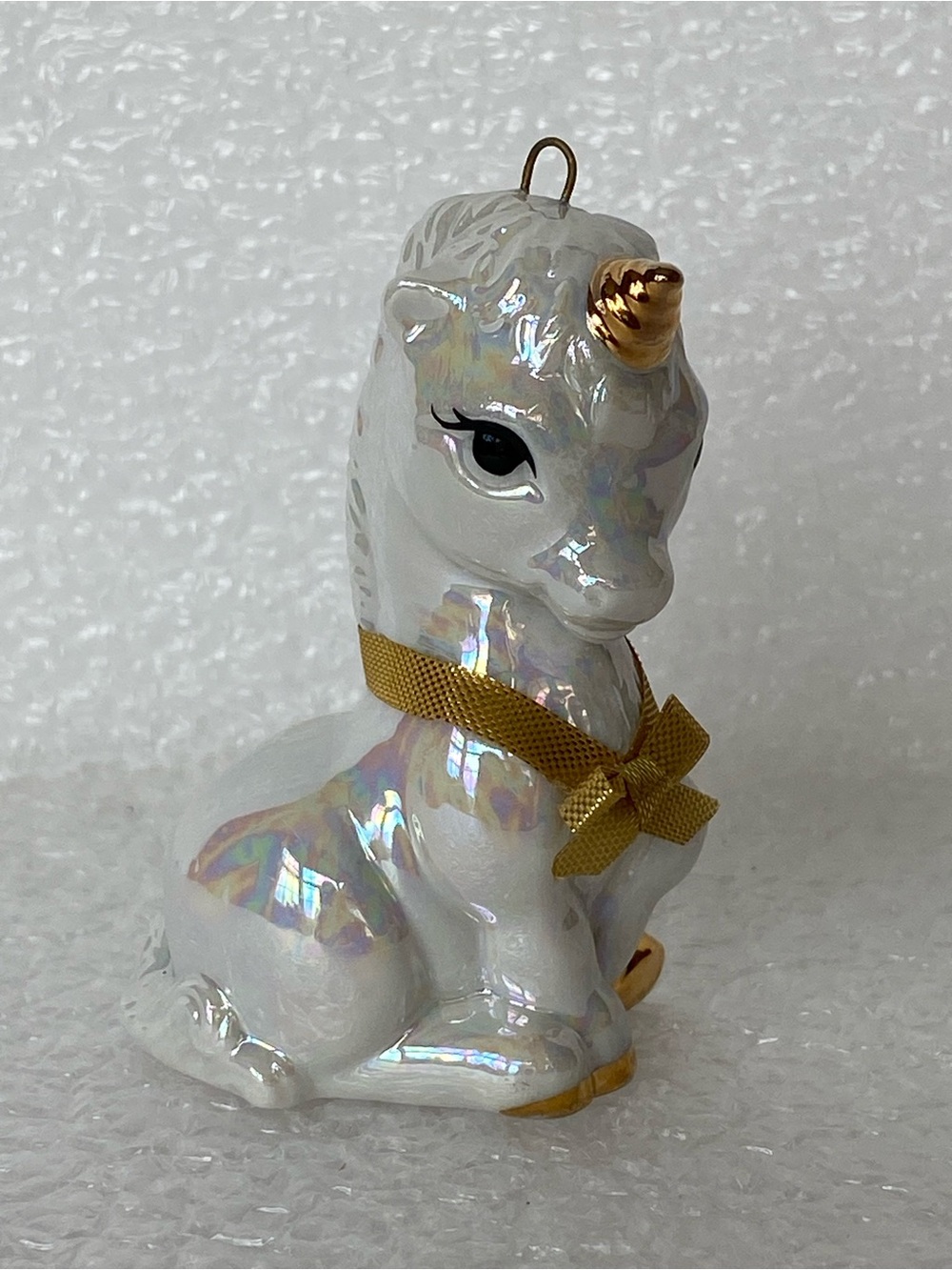 Vintage 1990 Hallmark Keepsake Fine Porcelain Christmas Ornament BABY Unicorn